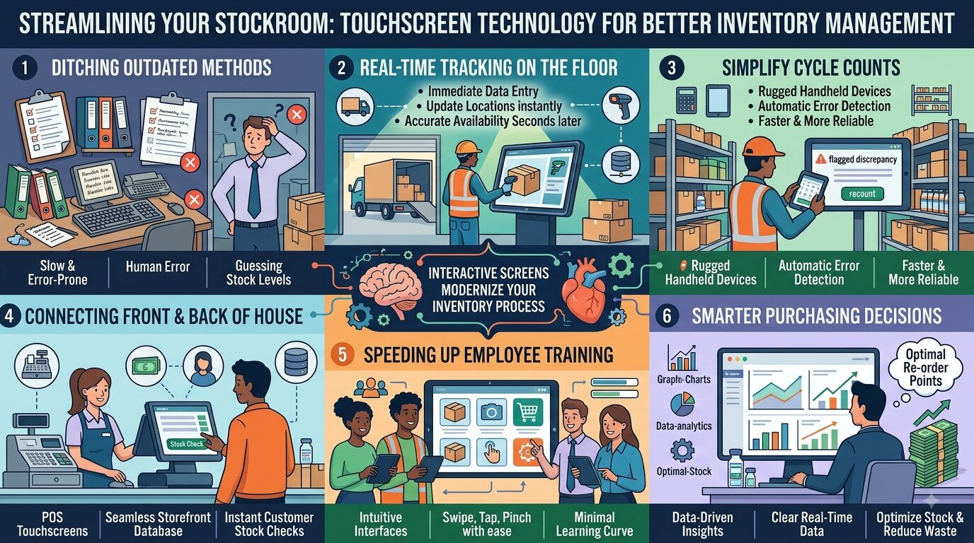 Streamlining Your Stockroom: Using Touchscreen Technology for Better Inventory Management